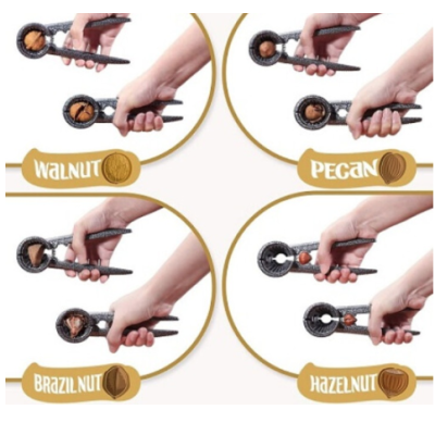 Spargator de nuci alune 17 cm negru