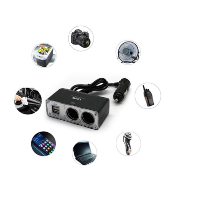 Splitter auto pentru priza 12v cu 2 prize si 2 usb Olesson 1647
