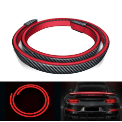 Spoiler portbagaj spate cu LED stil fibra de carbon 120 cm