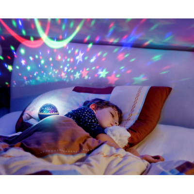 UB Proiector ALBASTRU GLOB 360 Lampa de Veghe cu Proiector Rotativ Stele 