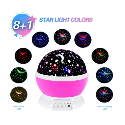 Star Master ROZ GLOB 360 Lampa de Veghe cu Proiector Rotativ Stele