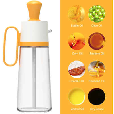 Sticla cu picurator pentru ulei otet si sosuri 550 ml alb-galben