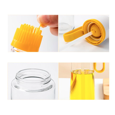 Sticla cu picurator pentru ulei otet si sosuri 550 ml alb-galben