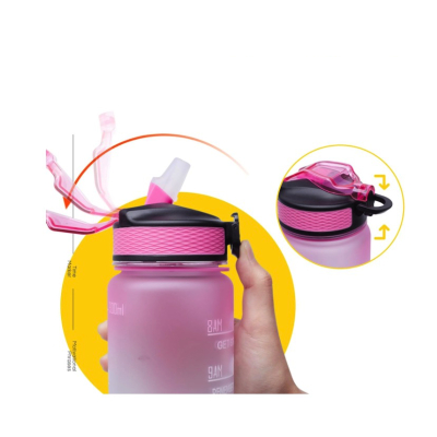 Sticla de apa potabila fitness Colorata 32Oz cu Marcator de timp