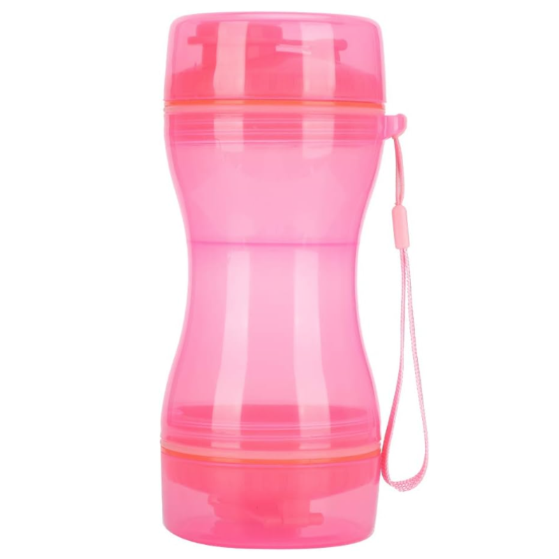 Sticla portabila de apa pentru animale de companie 2 in 1