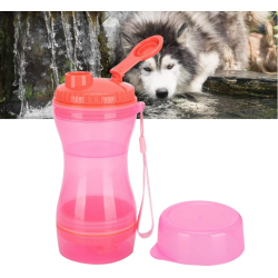 Sticla portabila de apa pentru animale de companie 2 in 1