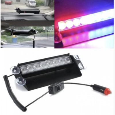 Stoboscop led auto 6 moduri Rosu si Albastru