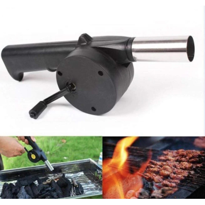 Suflanta manuala pentru gratar intretinerea focului din plastic si otel 25cm OFF