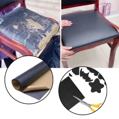 Sul autoadeziv din piele ecologica (imitatie piele) 0.75 x 2.5m ALB Cream