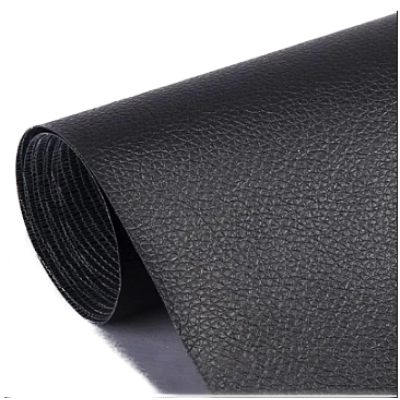 Sul autoadeziv din piele ecologica (imitatie piele) 0.75 x 2.5m NEGRU cu textura