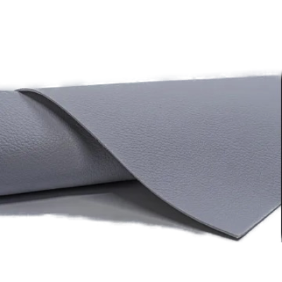 Sul autoadeziv din piele ecologica (imitatie piele) 75 CM x 250 CM GRI inchis cu textura
