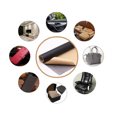 Sul autoadeziv din piele ecologica (imitatie piele) 75 CM x 250 CM GRI inchis cu textura