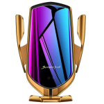 Suport Auto Auriu R1 Senzor Incarcare Fast Charge Wireless 