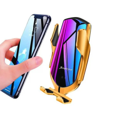 Suport Auto Auriu R1 Senzor Incarcare Fast Charge Wireless