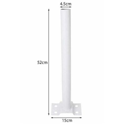 Suport consola / brat cu prindere pe perete / stalp pentru proiector solar stradal / lampa stradala ALB