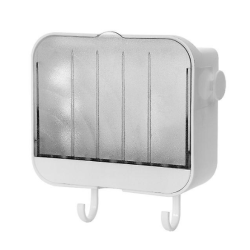 Suport de sapun portabil cu capac alb