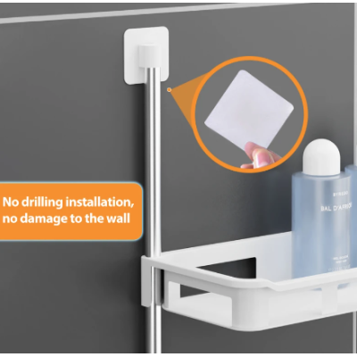 Suport depozitare multifunctional deasupra vasului wc cu doua rafturi Alb