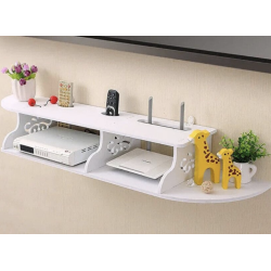 Suport elegant pentru router si alte dispozitive sau obiecte de decor 100x23cm alb