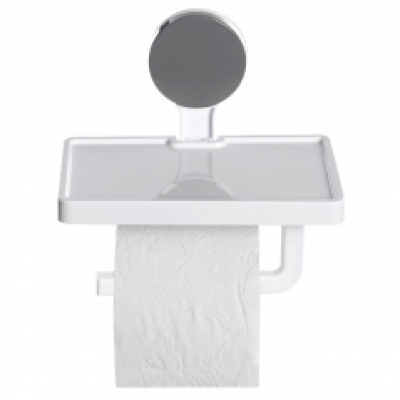 Suport hartie igienica NO:214 cu fixare pe perete cu raft pentru telefon