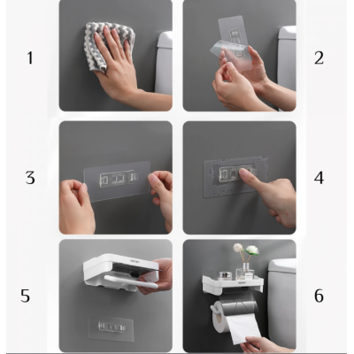 Suport multifunctional autoadeziv pentru hartie igienica