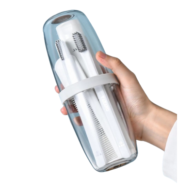 Suport Multifunctional Transparent pentru Periuta de Dinti