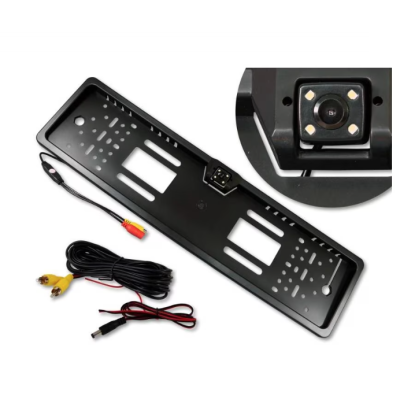 Suport numar auto cu camera video marsarier cu LED unghi filmare 170 grade BASE