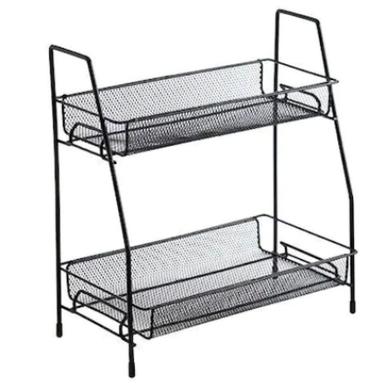 Suport organizator din metal cu 2 etajere AMIGOLD
