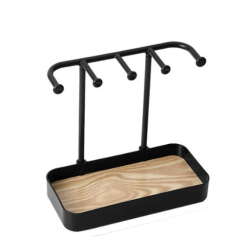 Suport pentru bijuterii cu 5 brate 20 x 10 x 19 cm NEGRU