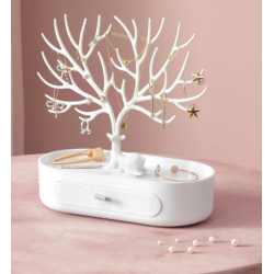 Suport pentru bijuterii in forma de coarne de cerb ALB