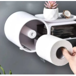 Suport pentru hartie igienica SNH-1 si servetele de perete cu sertar depozitare