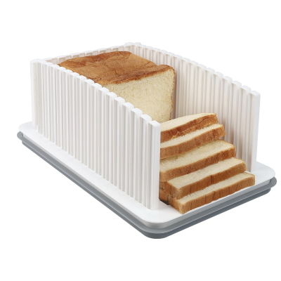 Suport pentru paine cu tavita si ghid de feliere cu latime reglabila