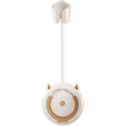 Suport pentru uscator de par cu unghi reglabil cu rotatie de 360 de grade Alb