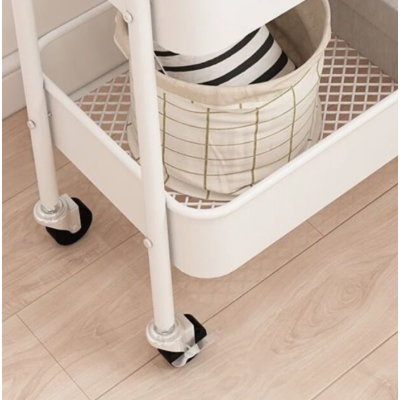 Suport portabil din otel carbon pentru umerase si haine 2 rafturi 2 carlige 4 rotile