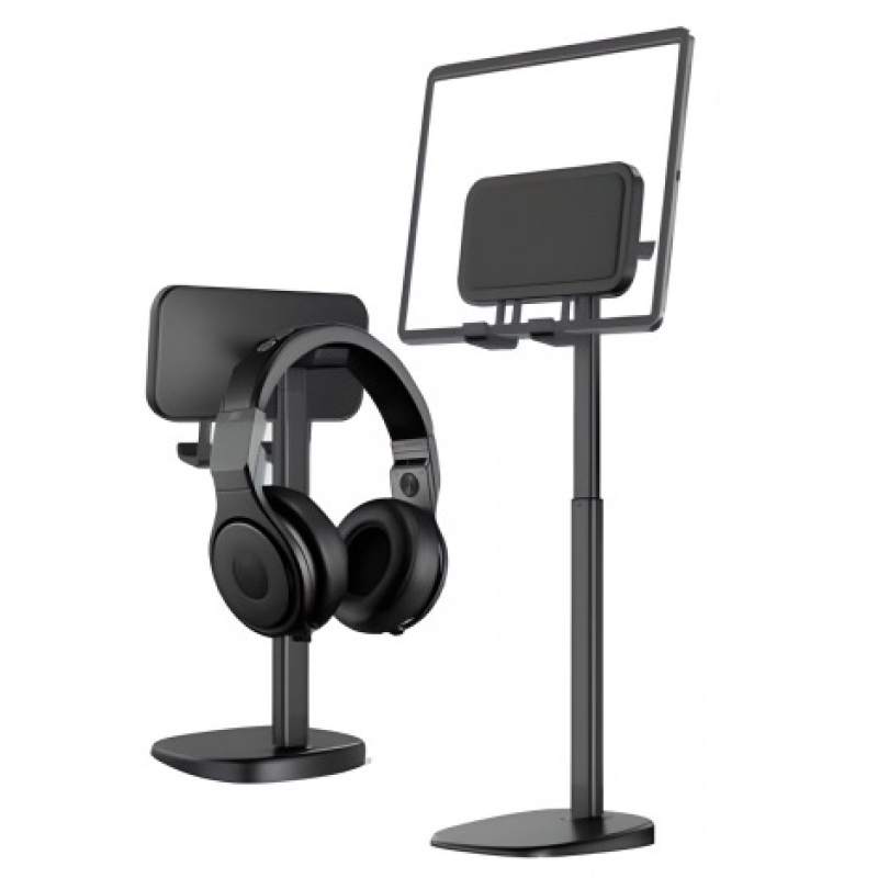 Suport Reglabil pentru Telefon/Tableta de birou cu suport pentru Casti Q-ZJ201