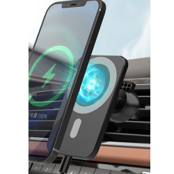 Suport telefon auto Andowl Q PD21 negru cu incarcare wireless reglabil