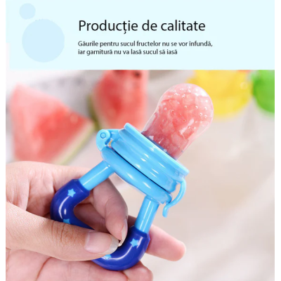 Suzeta dentitie pentru fructe  Albastru