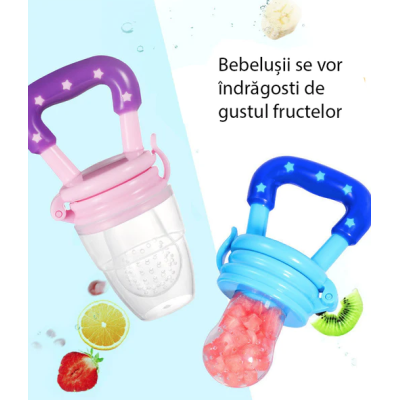 Suzeta dentitie pentru fructe  Albastru