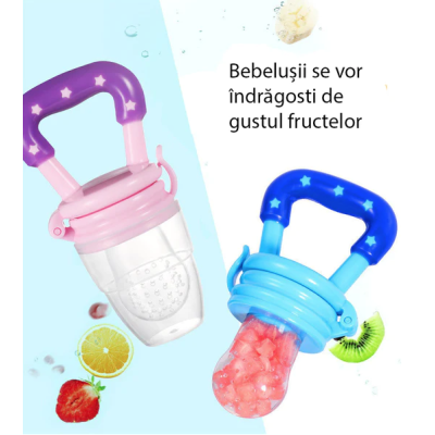 Suzeta dentitie pentru fructe ROZ