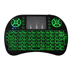 Tastatura Mini Wireless Q K07 cu Touchpad 2.4 GHz Iluminare RGB 7 Culori 