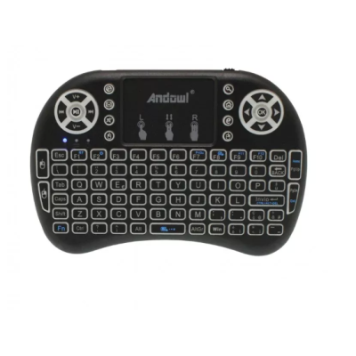Tastatura Mini Wireless Q K07 cu Touchpad 2.4 GHz Iluminare RGB 7 Culori 