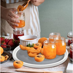 Tava rotativa gri cu alb