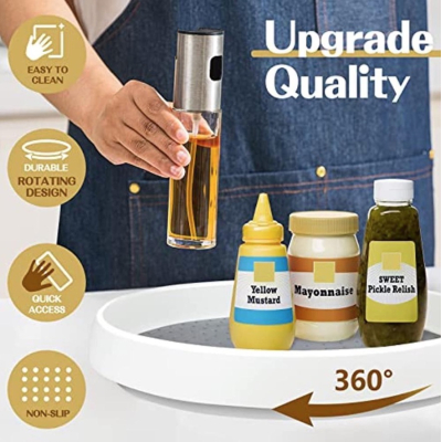 Tava rotativa gri cu alb