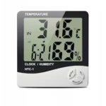 Termometru si higrometru digital Ceas 3 taste Suport Stand Alb