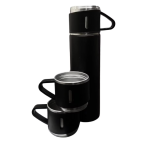 Termos 500 ml + 2 cesti otel inoxidabil negru