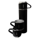 Termos 500 ml + 2 cesti otel inoxidabil negru