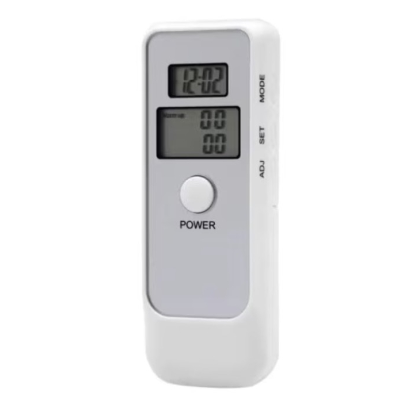 Tester de Alcoolemie digital functie de ceas cronometru Alb