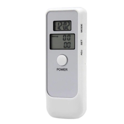 Tester de alcoolemie digital functie de ceas cronometru alb - AT002