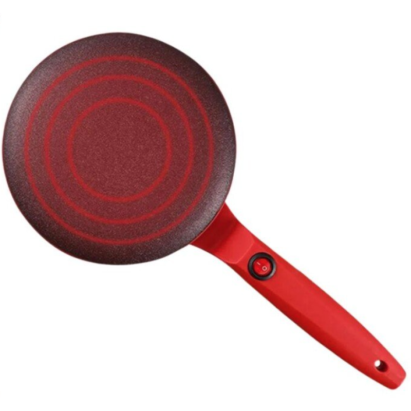 Tigaia electrica pentru clatite 20 cm ROSIE