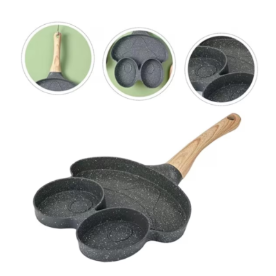 Tigaie antiaderenta cu 3 compartimente forma de broscuta