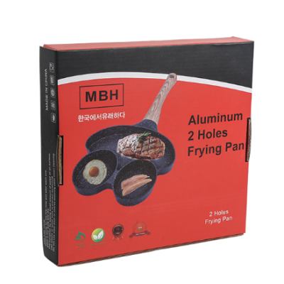 Tigaie antiaderenta cu 3 compartimente rotunde